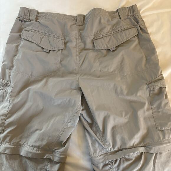 Columbia Convertible Pants Mens 40 x 30 Khaki Cargo Omni Shade Nylon Outdoor - Picture 10 of 16